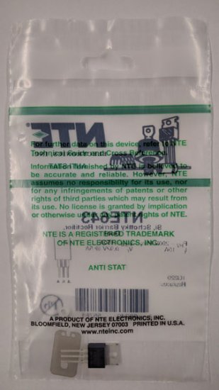 NTE643 Silicon Dual Schottky Rectifier, 200V 10A, TO220