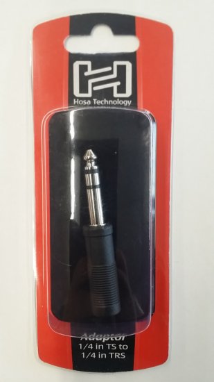 Adaptor 1/4in TS to 1/4in TRS