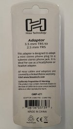 Adaptor 3.5mm TRS to 2.5mm TRS