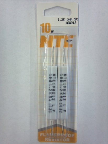 1.2K Ohm 10W Cerment Power Wirewound Resistor (2Pk) 5% Tolerance