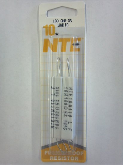 100 Ohm 10W Cerment Power Wirewound Resistor (2Pk) 5% Tolerance