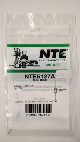NTE5127A Zener Diode 12.0V 5W Axial Leaded