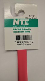 5/16" Red 48" Thin Wall 2:1 Polyolefin Heat Shrink Tubing