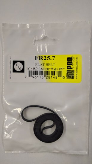FR25.7 Flat Rubber Belt 25.7\" IC, .196\" CS, .027\" Wall Thickness
