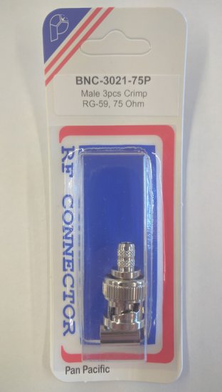 BNC Plug 3-Piece Crimp RG-59/U 75-ohm
