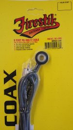 9Ft FireStik RG58A/U Coax Cable Mini-UHF w/PL-259 to FireRing