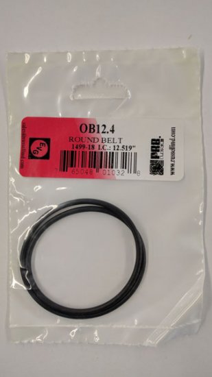 OB12.4 Round Rubber Belt 12.4\" IC, .103\" Cross Section