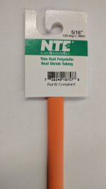 5/16" Orange 48" Thin Wall 2:1 Polyolefin Heat Shrink Tubing