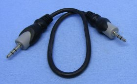 6Ft (3.5mm) 1/8" Stereo Mini Plug on both ends, Black