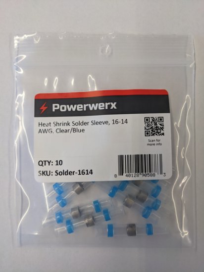 Heat Shrink Solder Sleeve Butt Connectors 16-14Awg 10Pk