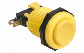Push Button Arcade Game Switch (Yellow)
