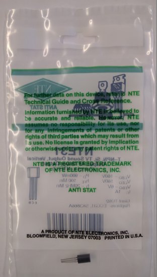 NTE31 T-NPN, Si, TV Sound Out, Vert Out, AF Drv Out(Compl NTE32)
