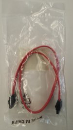 18" Red SATA 6Gbps Cable w/Locking Latch Straight/Straight
