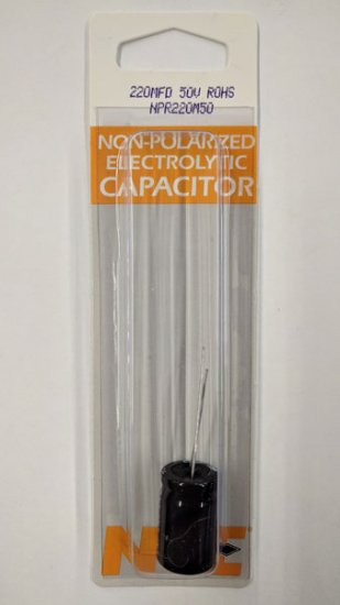 220uf 50V Non-Polar Radial Lead Electrolytic Capacitor