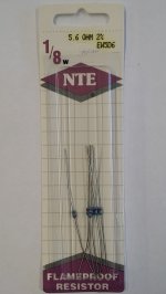 5.6 Ohm, 1/8W, 2% Metal Film Flameproof Resistor (6Pk)