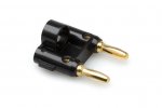 Connector, Dual Banana, Gold Plated (2Pk)