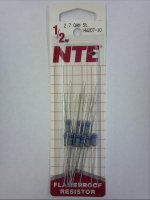 2.7 Ohm 0.5 Watt Metal Film Resistor (10Pk) 5% Tolerance