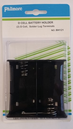 2 "D" Battery Holder (Solder Lug)
