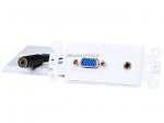 VGA / (3.5mm) 1/8" Stereo Jack Audio Wall Plate (Gold Plated)