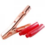 Plier-Type Copper Plated Steel Clip, 200 Amp Red