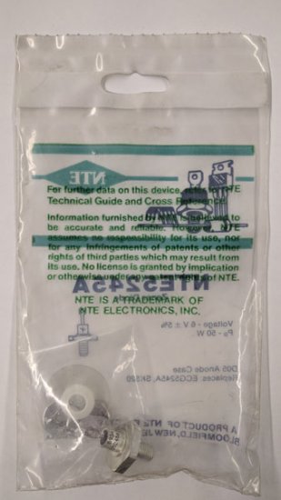 NTE5245A Zener Diode 6.0V 50W, DO-5 Anode Case