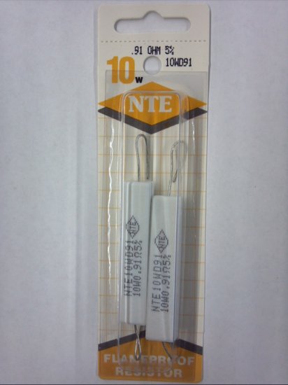 0.91 Ohm 10W Cerment Power Wirewound Resistor (2Pk) 5% Tolerance