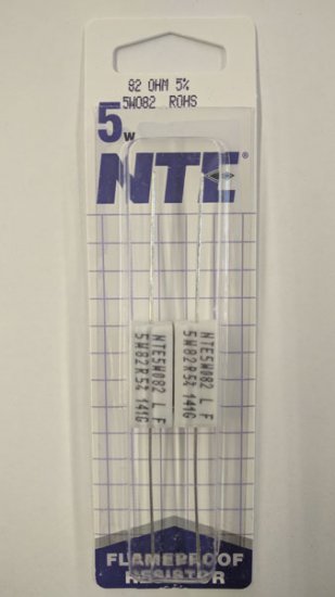 82 Ohm 5W Cerment Power Wirewound Resistor (2Pk) 5% Tolerance