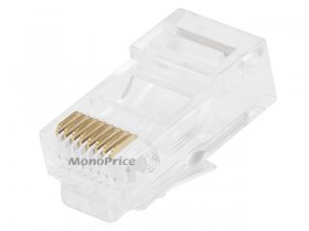 8P8C RJ45 Modular Plug (10Pk) Round Stranded Wire