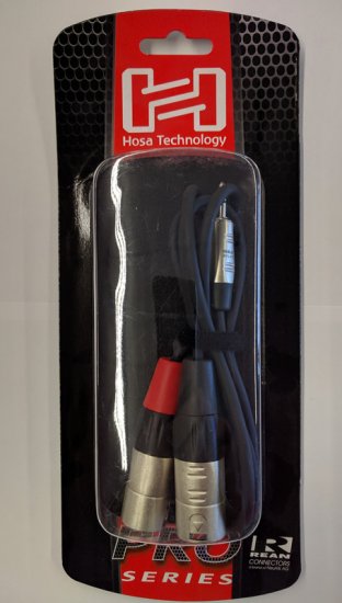 3Ft Pro Stereo Breakout Cable 3.5mm TRS to Dual XLR3M