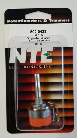 1Meg Linear Taper Pot w/Switch 0.5W (24mm) Combo Lug 30mm Shaft