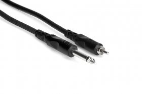 10Ft Unbalanced Interconnect 1/4in TS to RCA