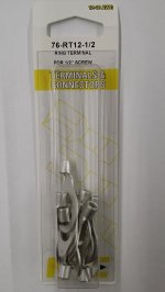 Ring Terminal Non-Insulated 12-10Awg 1/2" Stud (10Pk)