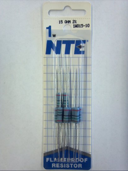 15 Ohm 1 Watt Metal Oxide Film Resistor (10Pk) 2% Tolerance
