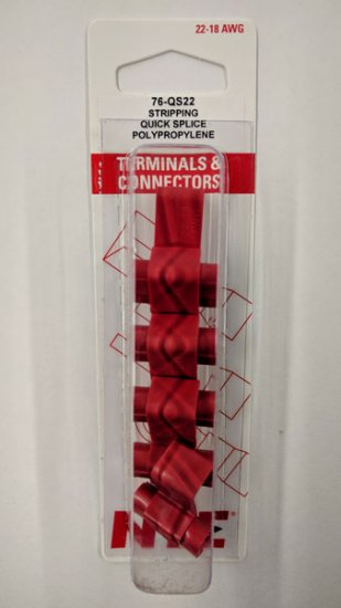 Wire Tap Splice Connector 22-18Awg Red (5Pk)