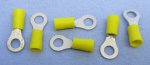 Ring Terminal Insulated 12-10Awg 1/4" Stud (6Pk) Yellow Vinyl