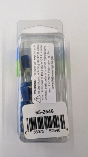 Fork/Spade Insulated 16-14Awg #10 Stud (12Pk) Blue Vinyl