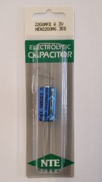 2,200uf 6.3V Axial Lead Electrolytic Capacitor