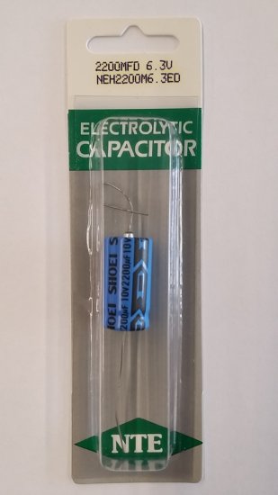 2,200uf 6.3V Axial Lead Electrolytic Capacitor