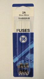 2 Amp (2AG) 4.5x15mm Fuse (5Pk) Slow Blow