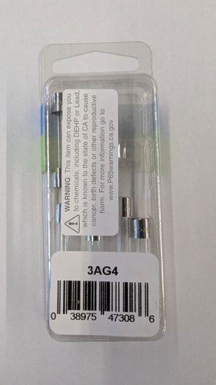 4 Amp 3AG Glass Fuse (5Pk) Fast Acting 1/4"x1-1/4"