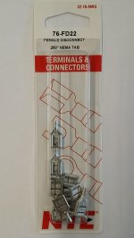 Quick Connect Female Non-Insulated 22-18Awg 0.250" (10Pk)