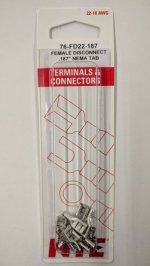 Quick Connect Female Non-Insulated 22-18Awg 0.187" (10Pk)