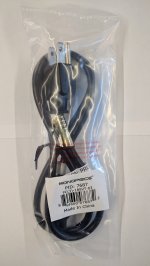 3Ft Black 18AWG AC Cord, NEMA 5-15P to IEC 60320 C5 "Mouse Ears"
