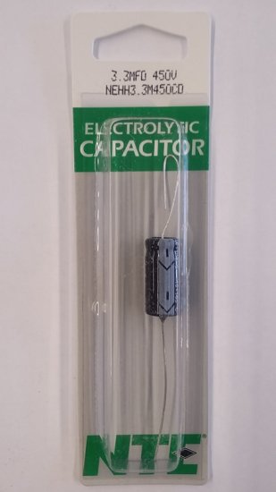 3.3uf 450V Axial Lead Electrolytic Capacitor