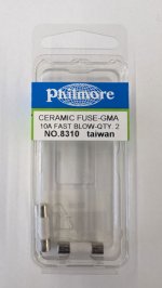 10 Amp (GDA) Ceramic Fuse (2Pk) Fast Acting 5x20mm