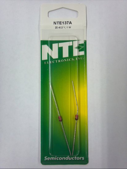 NTE137A Zener Diode (2Pk) 6.2V 1W