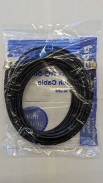 25Ft RG-58A/U Double Shield Cable, PL-259 UHF Plug/Plug