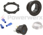 Powerwerx Panel Mount Blue Switch On-Off SPST 15A 12VDC