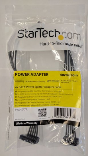 4x SATA Power Splitter Adapter Cable