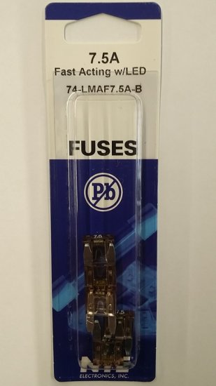7.5 Amp Brown (ATM) Lighted Mini-Blade Fuse 32V (5Pk)Fast Acting